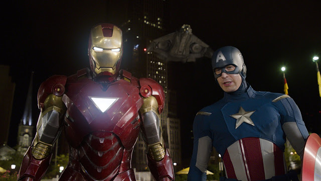 Iron Man und Captain America als Gefährten